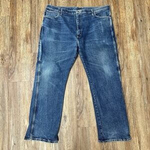 Dickies Mens Blue Medium Wash Denim Straight Leg Carpenter Jeans Size 42x32 Work